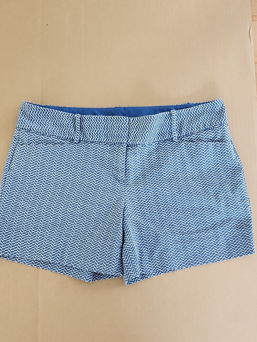 The Limited Blue Patterned High-Waist Shorts